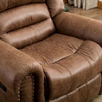 Manual Recliner Chair with Padded Armrests