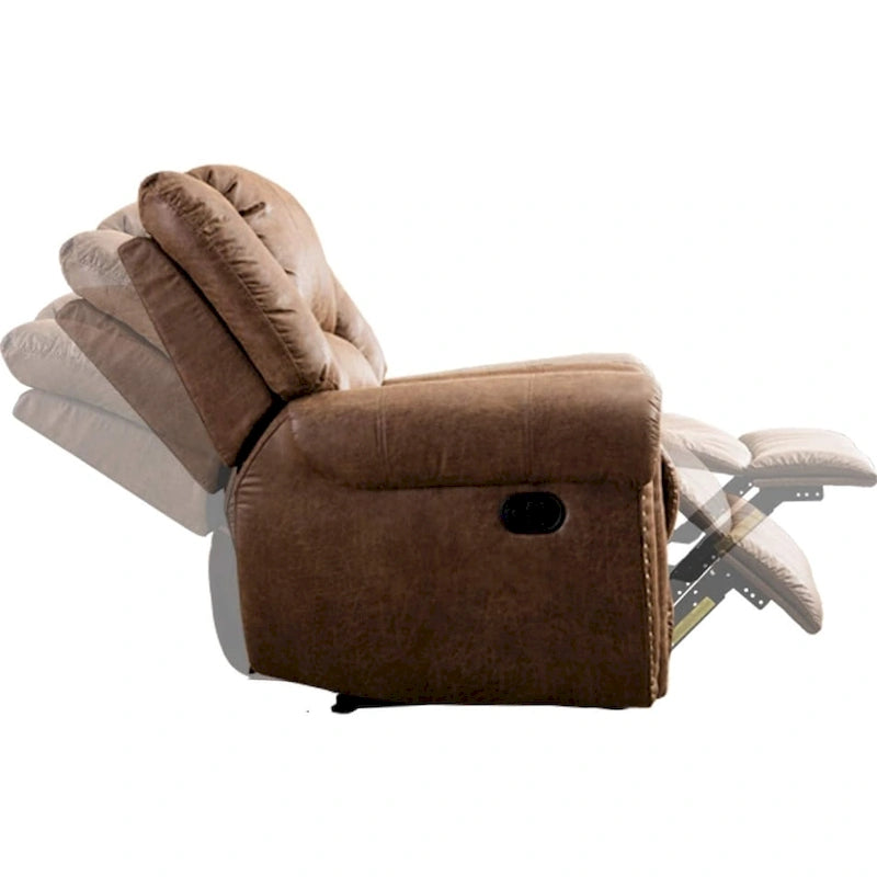 Manual Recliner Chair with Padded Armrests