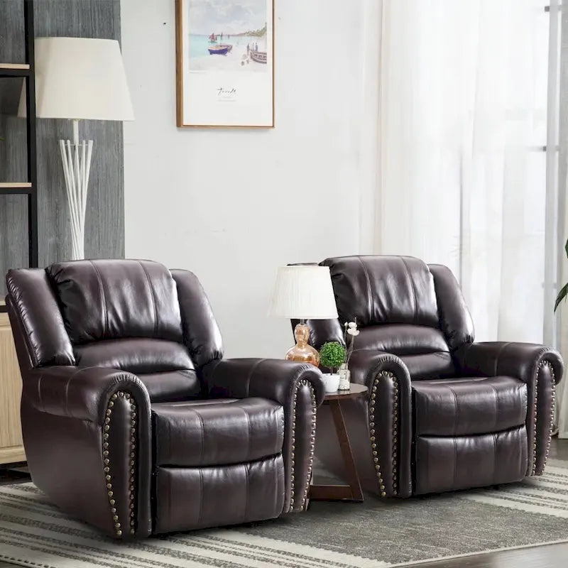 Manual Recliner Chair with Padded Armrests