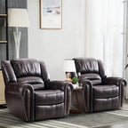 Manual Recliner Chair with Padded Armrests