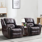 Manual Recliner Chair with Padded Armrests