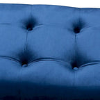 Upholstered Velvet Bench with Wood Legs