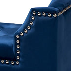 Upholstered Velvet Bench with Wood Legs