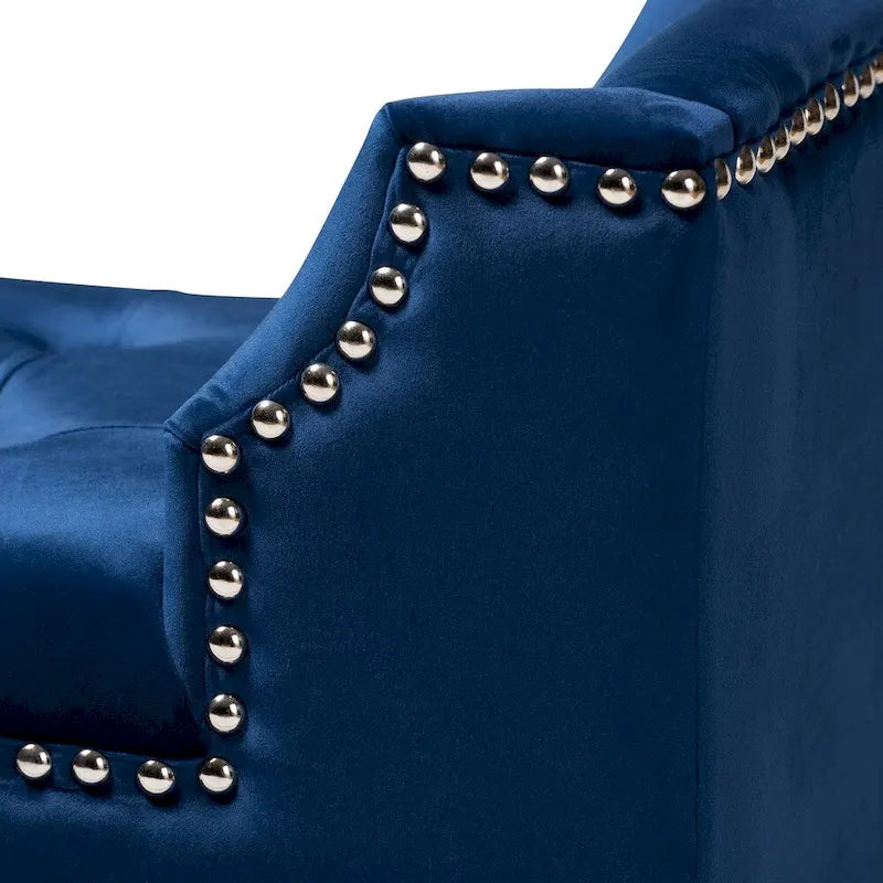Upholstered Velvet Bench with Wood Legs