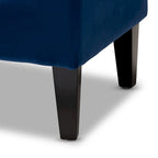 Upholstered Velvet Bench with Wood Legs