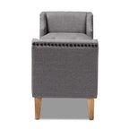 Upholstered Velvet Bench with Wood Legs