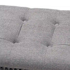 Upholstered Velvet Bench with Wood Legs