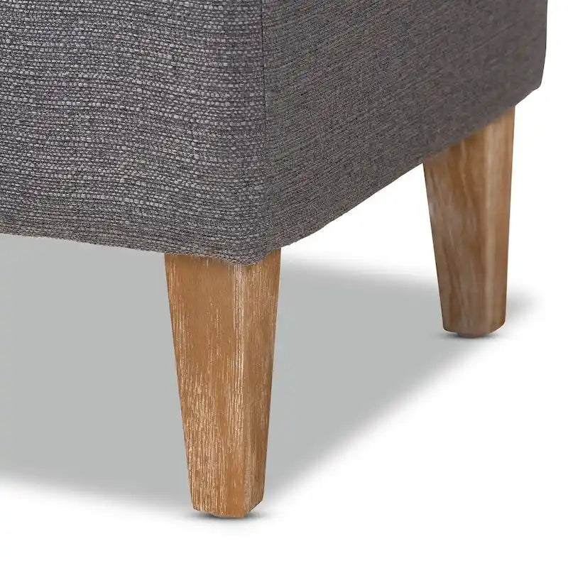 Upholstered Velvet Bench with Wood Legs