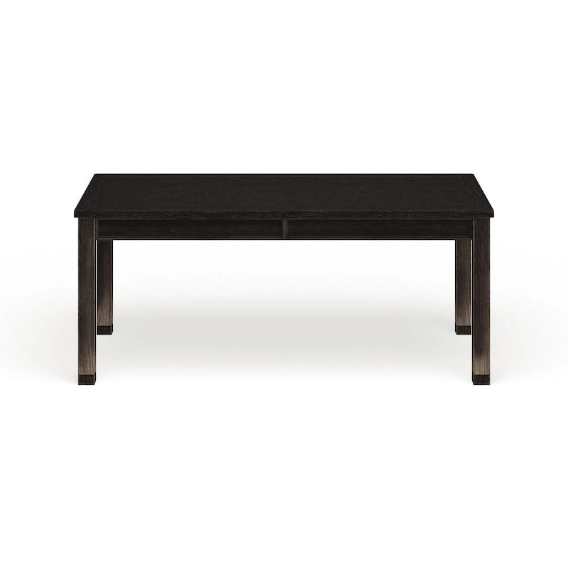 Rectangular Solid Wood Dining Table – Antique Black