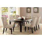 Rectangular Solid Wood Dining Table – Antique Black