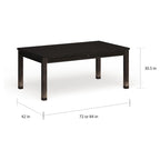 Rectangular Solid Wood Dining Table – Antique Black