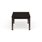 Rectangular Solid Wood Dining Table – Antique Black