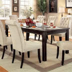 Rectangular Solid Wood Dining Table – Antique Black