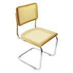  Cesca Cane Dining Chair in Chrome and Honey Oak