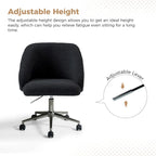 Boucle Swivel Office Chair with Rolling Wheels