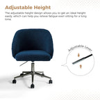 Boucle Swivel Office Chair with Rolling Wheels
