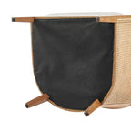 Linen Accent Arm Chair with Rattan Frame
