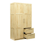 High Wardrobe with 2 Drawers and 5 Storage Compartments