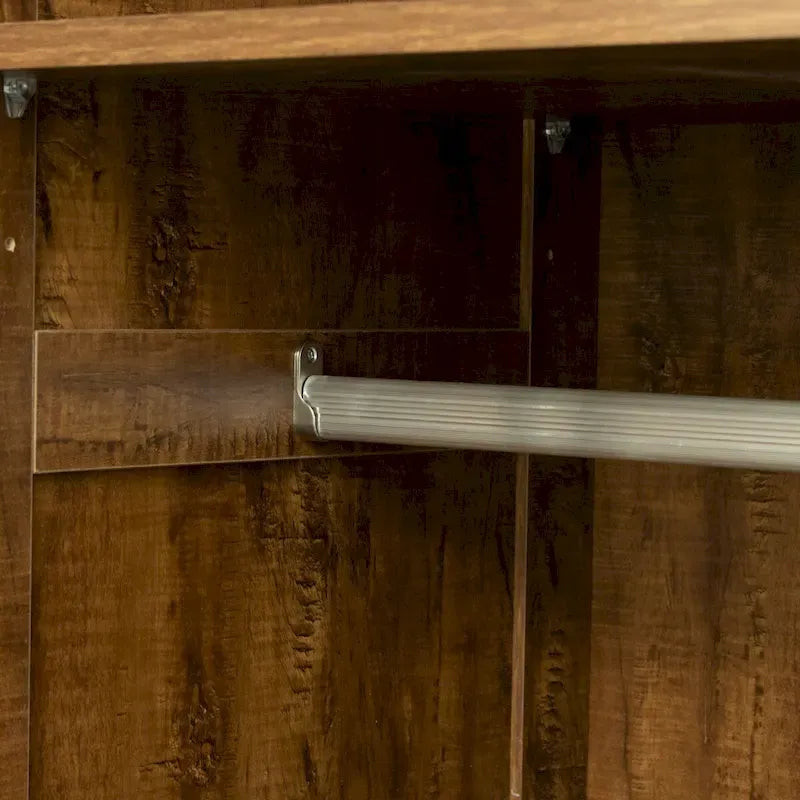 High Wardrobe with 2 Drawers and 5 Storage Compartments