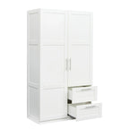 High Wardrobe with 2 Drawers and 5 Storage Compartments