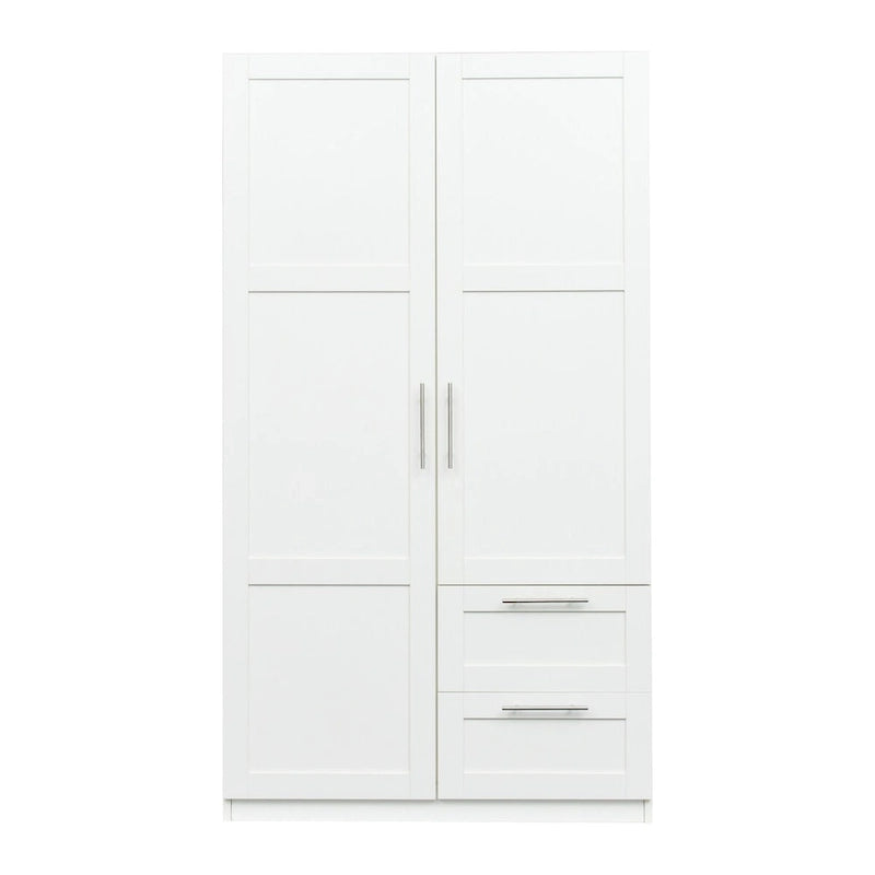 High Wardrobe with 2 Drawers and 5 Storage Compartments