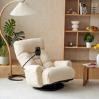 Swivel Lounge Chair with Adjustable Backrest and Headrest