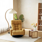 Swivel Lounge Chair with Adjustable Backrest and Headrest