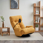 Swivel Lounge Chair with Adjustable Backrest and Headrest