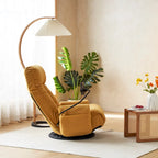 Swivel Lounge Chair with Adjustable Backrest and Headrest