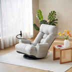 Swivel Lounge Chair with Adjustable Backrest and Headrest