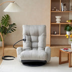 Swivel Lounge Chair with Adjustable Backrest and Headrest