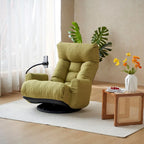 Swivel Lounge Chair with Adjustable Backrest and Headrest