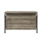 59-Inch Kitchen Island with 2 Shelves, Brown and Gray