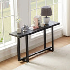 59 in. Rectangular Console Table with MDF Top and Rubberwood Legs