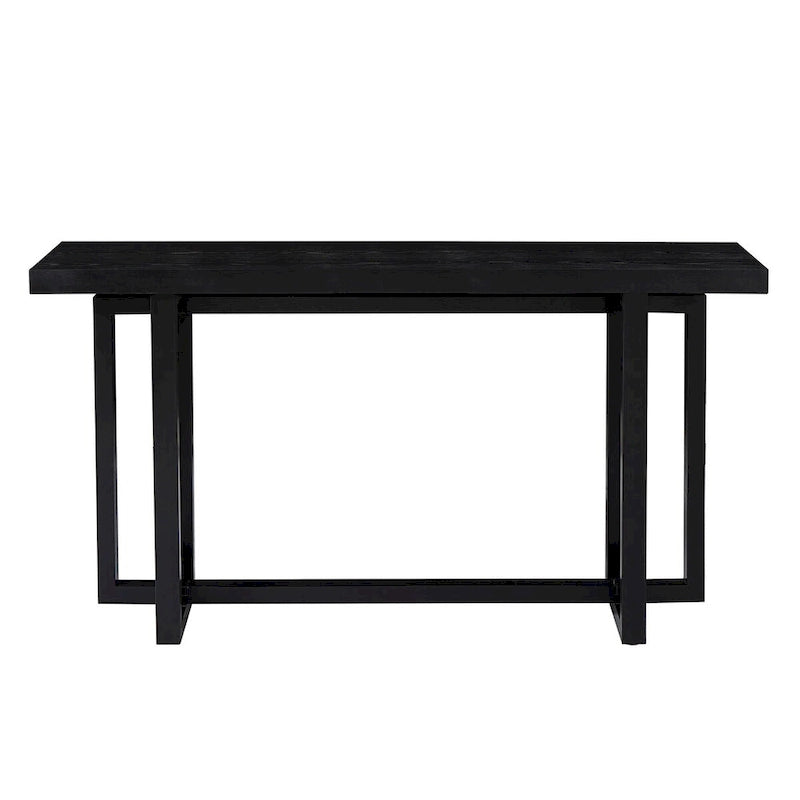 59 in. Rectangular Console Table with MDF Top and Rubberwood Legs