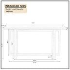 59 in. Rectangular Console Table with MDF Top and Rubberwood Legs