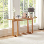 59 in. Rectangular Console Table with MDF Top and Rubberwood Legs