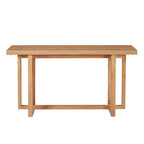 59 in. Rectangular Console Table with MDF Top and Rubberwood Legs