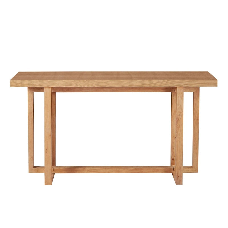 59 in. Rectangular Console Table with MDF Top and Rubberwood Legs