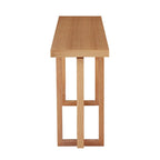 59 in. Rectangular Console Table with MDF Top and Rubberwood Legs