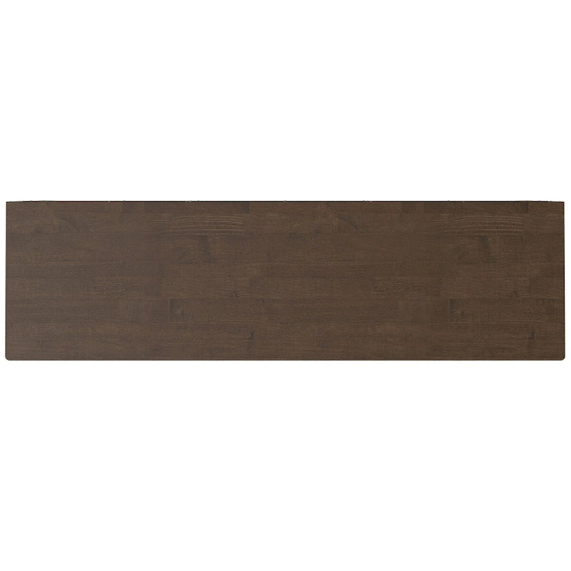 60-Inch 3-Door Sideboard Buffet Cabinet in Walnut Brown