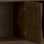 60-Inch 3-Door Sideboard Buffet Cabinet in Walnut Brown