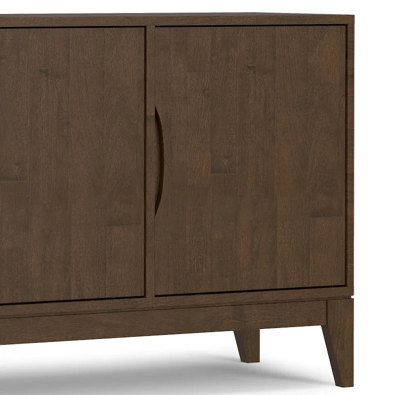 60-Inch 3-Door Sideboard Buffet Cabinet in Walnut Brown