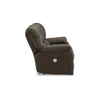 Brown Power Reclining Loveseat