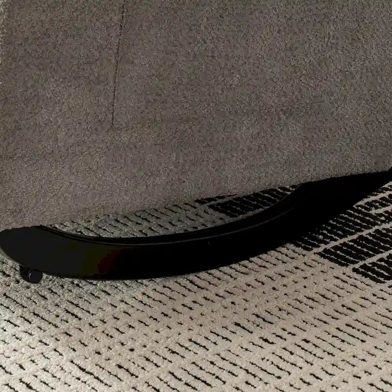 Upholstered Rocking Chair with High Back and Side Pocket
