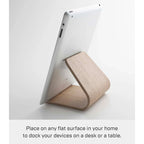 Wooden Tablet Stand – L 5.51" x W 4.72" x H 4.53"