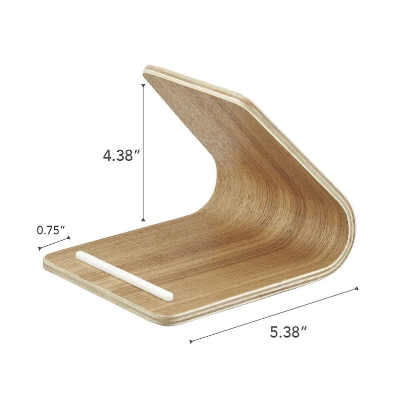 Wooden Tablet Stand – L 5.51" x W 4.72" x H 4.53"