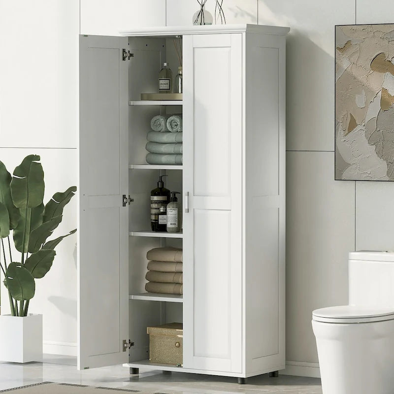Storage Cabinet with Two Doors and Adjustable Shelf