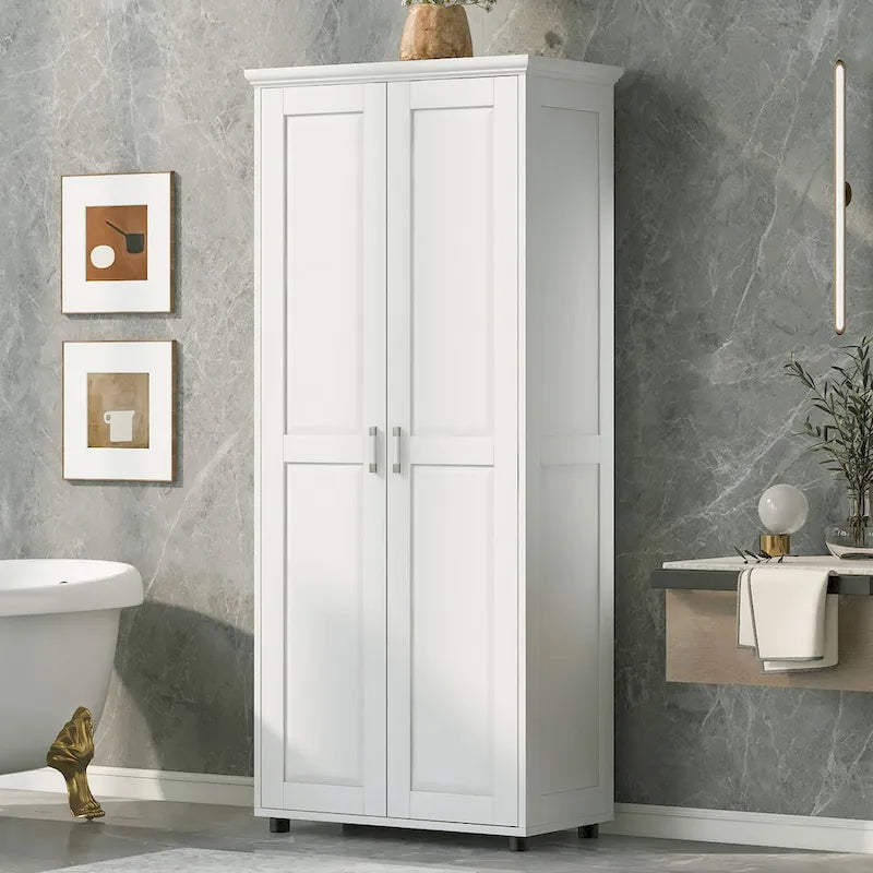 Storage Cabinet with Two Doors and Adjustable Shelf