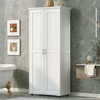 Storage Cabinet with Two Doors and Adjustable Shelf